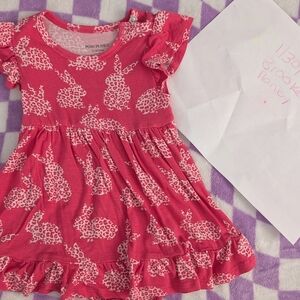 Posh Peanut Coral Bunny Print Dress
